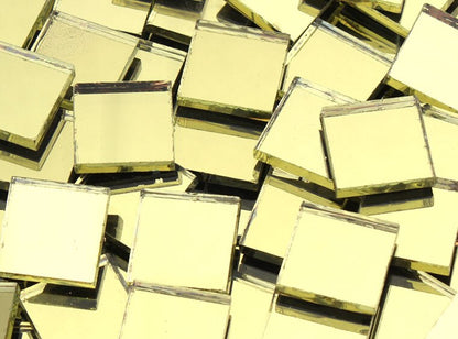Mirrored Gold Square Mosaic Tile 20 Mm (Case of 1)