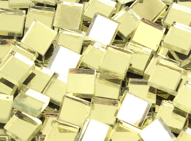 Mirrored Gold Square Mosaic Tile 10 Mm (Case of 1)