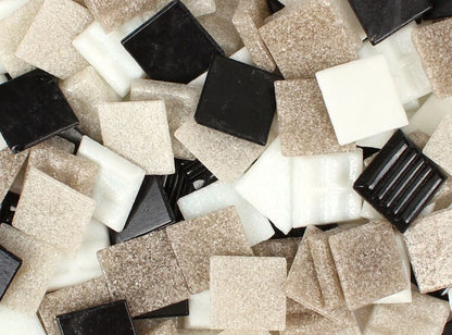 Black And White Mosaic Tile Assortment 20mm (Case of 1)