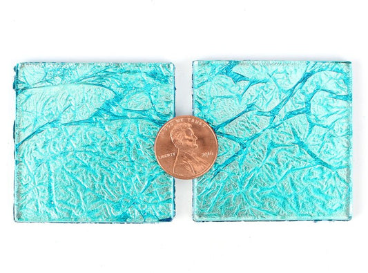 Electric Blue Foil Mosaic Tile 48 Mm (Case of 1)