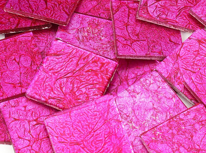 Hot Pink Foil Mosaic Tile 48 Mm (Case of 1)