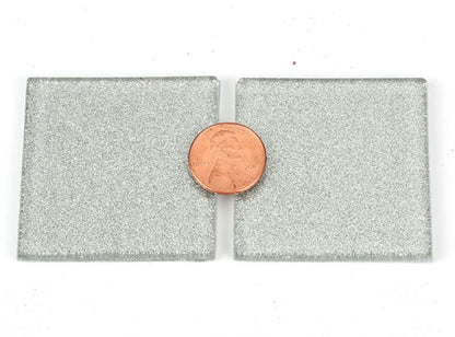 Silver Glitter Mosaic Tile 48 Mm (Case of 1)