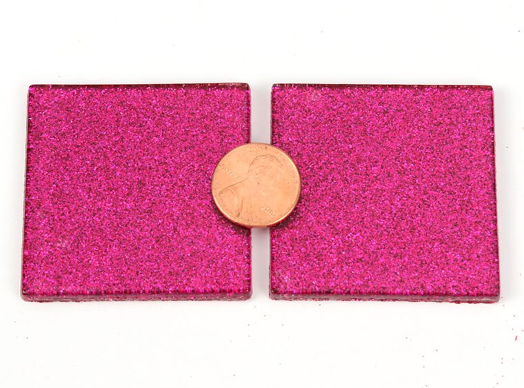 Pretty Pink Glitter Mosaic Tile 48 Mm (Case of 1)