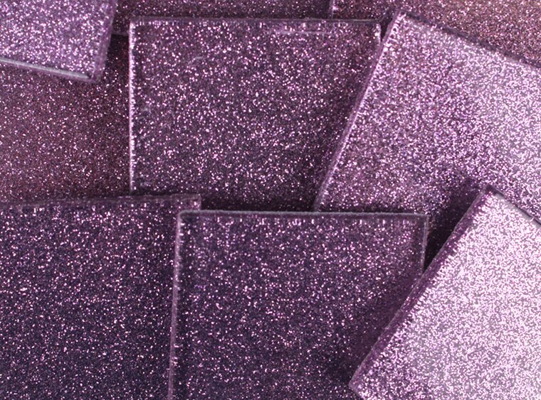 Lavender Glitter Mosaic Tile 48 Mm (Case of 1)