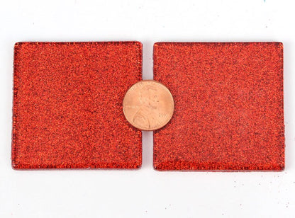 Radiant Red Glitter Mosaic Tile 48 Mm (Case of 1)