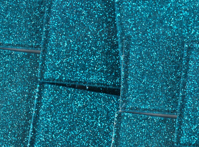Azure Blue Glitter Mosaic Tile 48 Mm (Case of 1)