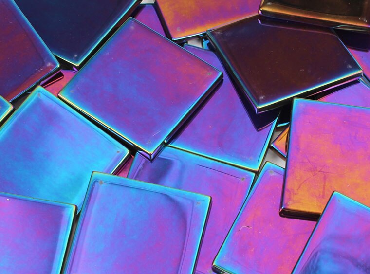 Iridescent Mirrored Tile 48 Mm (Case of 1)