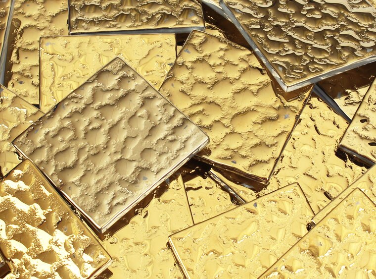 Gold Bubble Mosaic Tile 48 Mm (Case of 1)