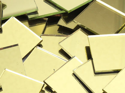 Mirrored Gold Square Mosaic Tile 48 Mm (Case of 1)