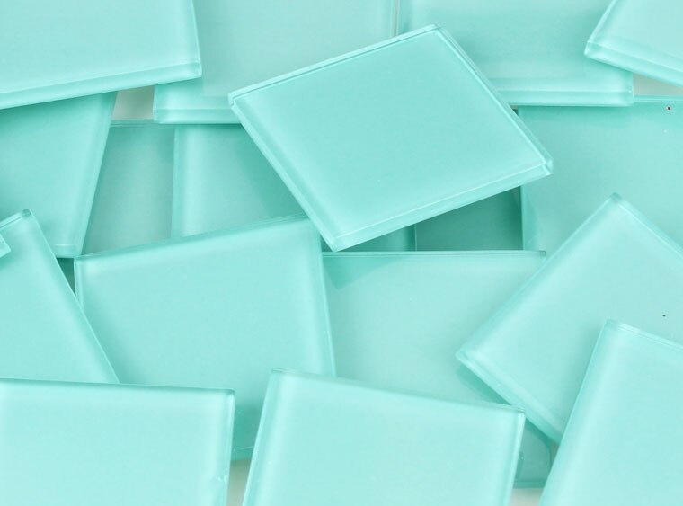 Sea Green Crystal Glass Mosaic Tile 48 Mm (Case of 1)