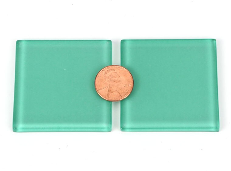 Sea Green Crystal Glass Mosaic Tile 48 Mm (Case of 1)