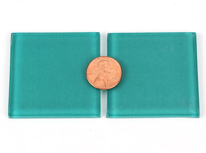 Teal Crystal Glass Mosaic Tile 48 Mm (Case of 1)