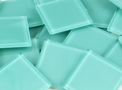 Aqua Green Crystal Glass Mosaic Tile 48 Mm (Case of 1)