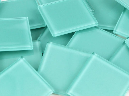 Aqua Green Crystal Glass Mosaic Tile 48 Mm (Case of 1)