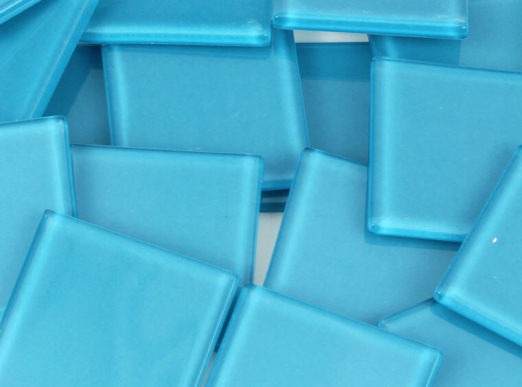 Persian Blue Crystal Glass Mosaic Tile 48 Mm (Case of 1)