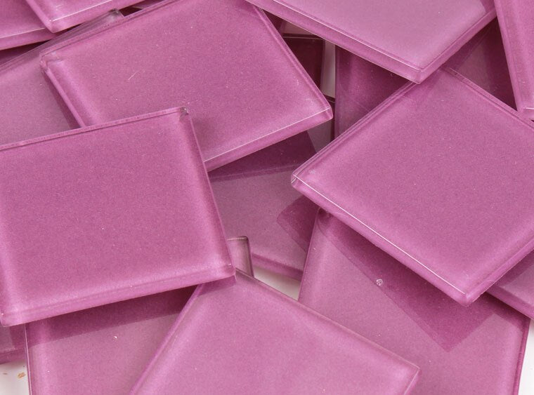 Pastel Plum Crystal Glass Mosaic Tile 48 Mm (Case of 1)