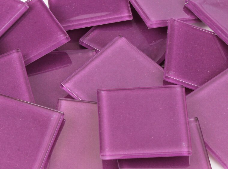 Violet Crystal Glass Mosaic Tile 48 Mm (Case of 1)