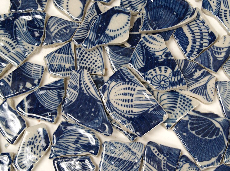 Blue And White Porcelain Mosaic Tile Mix 8 (Case of 1)