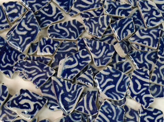 Blue And White Porcelain Mosaic Tile Mix 9 (Case of 1)
