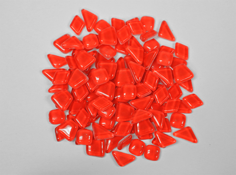 Red Glow Tile Assorted Shapes (Case of 1)