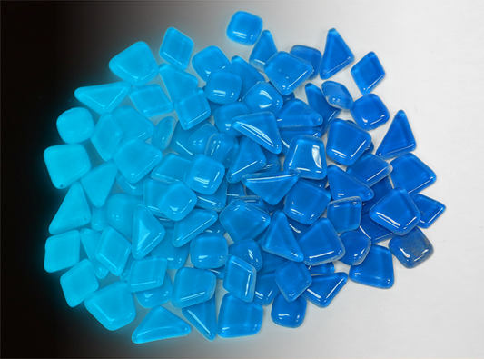 Blue Glow Tile Assorted Shapes (Case of 1)