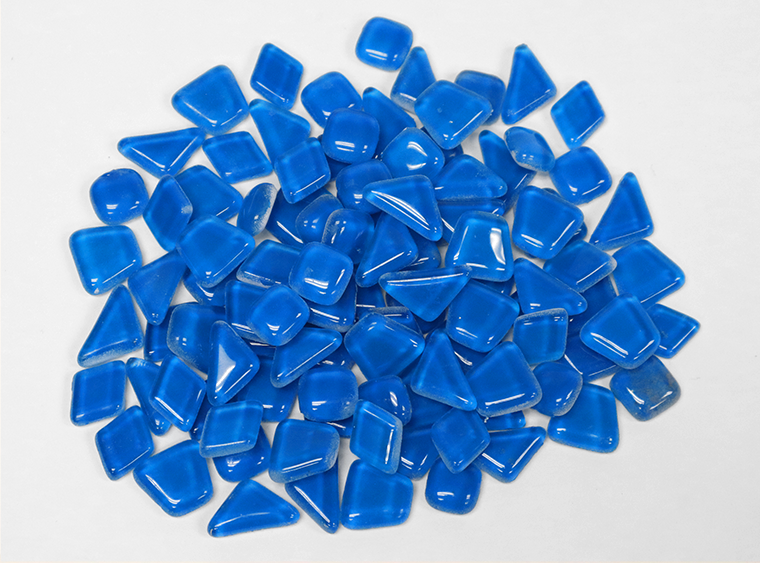 Blue Glow Tile Assorted Shapes (Case of 1)