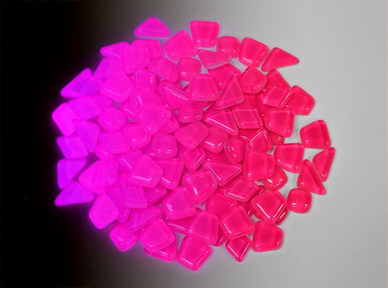 Pink Glow Tile Assorted Shapes (Case of 1)
