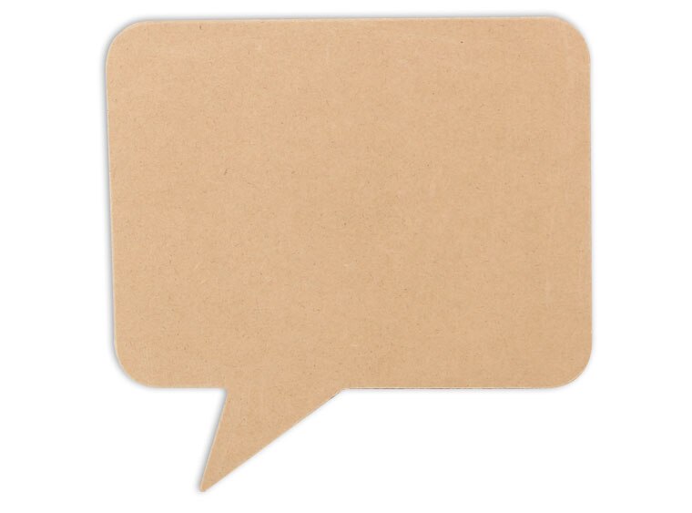 Square Talk Bubble Plaque (Case of 4)