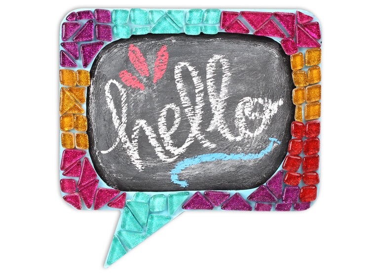 Square Talk Bubble Plaque (Case of 4)