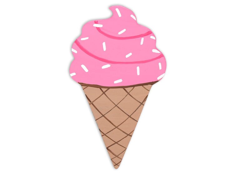 Ice Cream Cone Plaque (Case of 4)