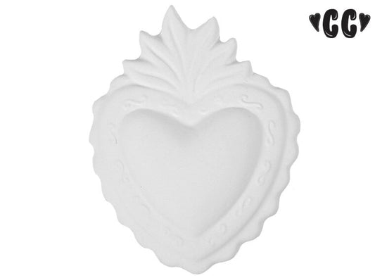 Bisque Heart With Mounting Hole (Case of 12)