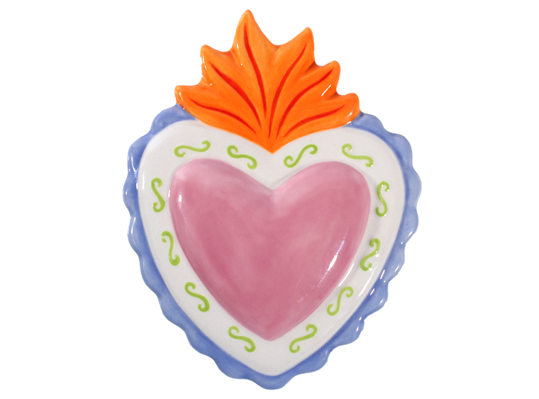 Bisque Heart With Mounting Hole (Case of 12)