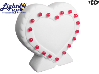 Bisque Lighted Heart Lamp (Case of 3)