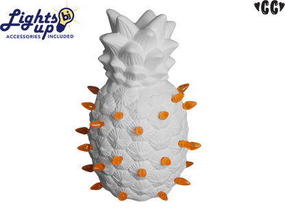 Bisque Lighted Pineapple Lamp (Case of 2)