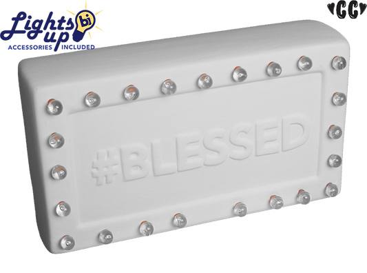 Bisque Lighted Blessed Marquee (Case of 2)