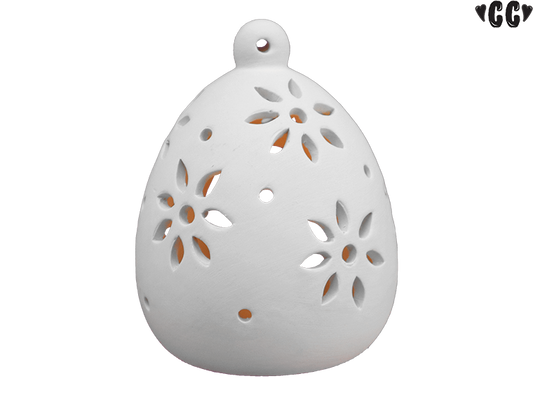 Bisque Flower Cutouts Luminaria (Case of 4)
