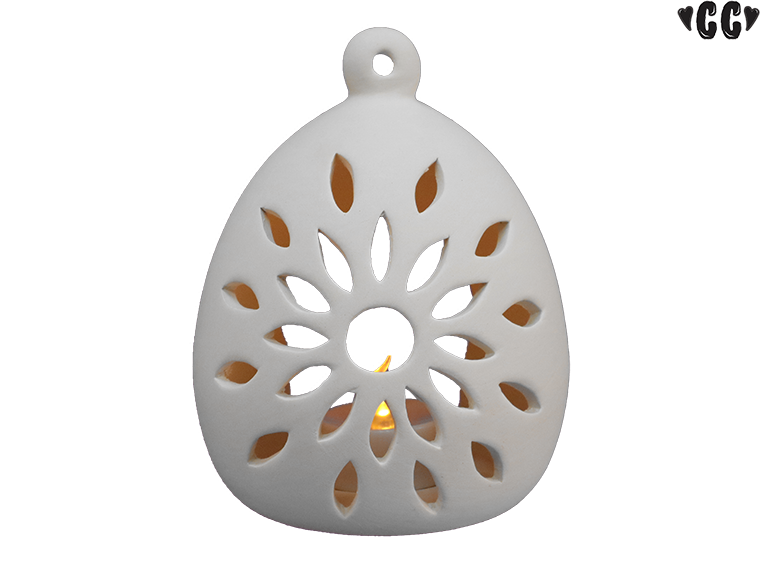 Bisque Flower Burst Luminaria (Case of 4)