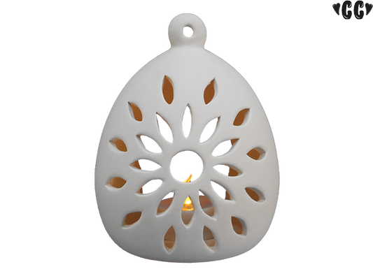Bisque Flower Burst Luminaria (Case of 4)