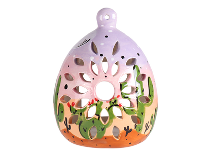 Bisque Flower Burst Luminaria (Case of 4)