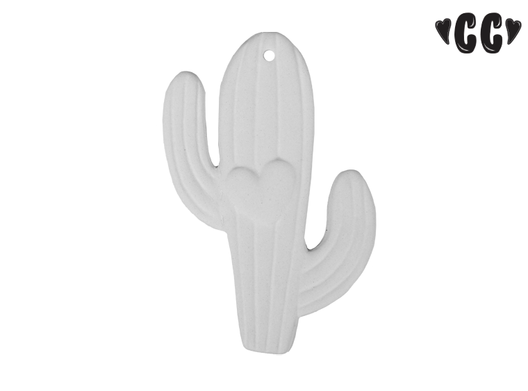 Bisque Heart Cactus Ornament (Case of 12)