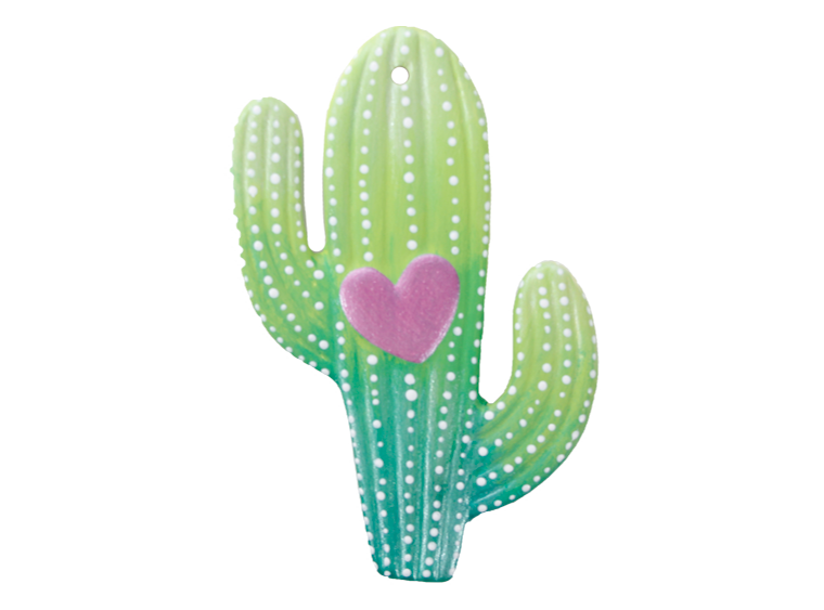 Bisque Heart Cactus Ornament (Case of 12)