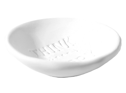 Bisque Think Happy Dish (Case of 12)