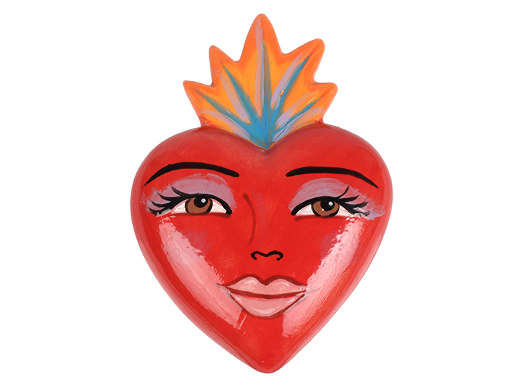 Bisque Crafty Chica Flaming Heart (Case of 12)