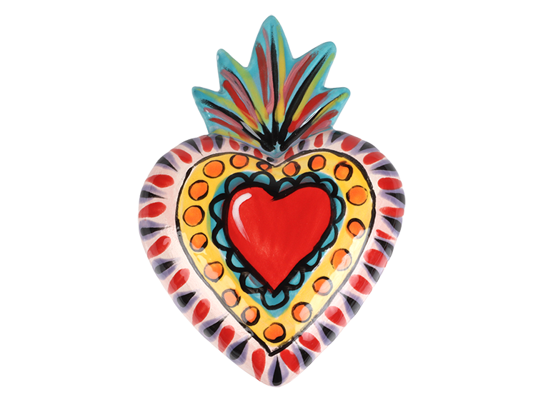 Bisque Crafty Chica Flaming Heart (Case of 12)