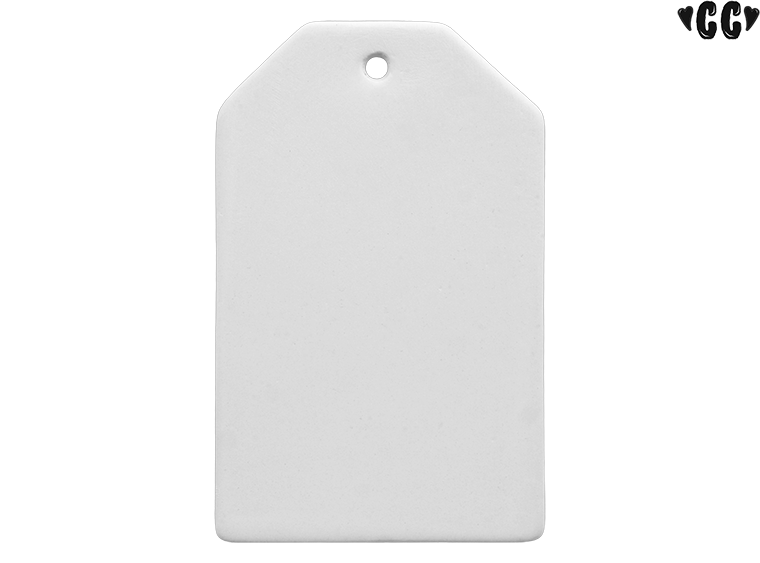 Bisque Gift Tag Ornament (Case of 24)