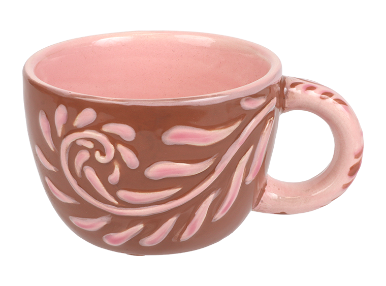 Bisque Swirly Petals Mug (Case of 6)