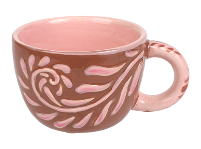 Bisque Swirly Petals Mug (Case of 6)