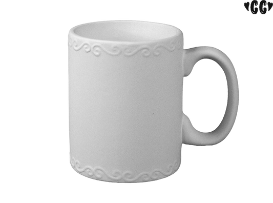 Bisque Swirly-Trimmed Mug (Case of 6)