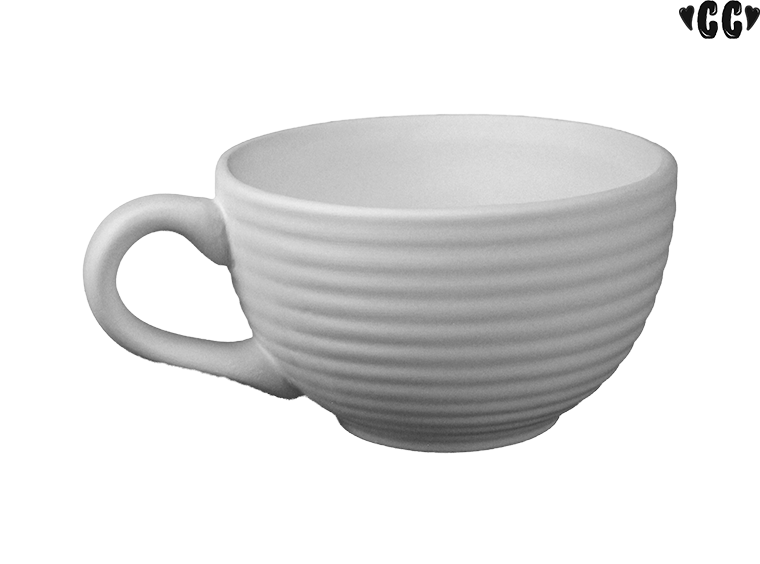Bisque Coiled Latte Cup (Case of 4)