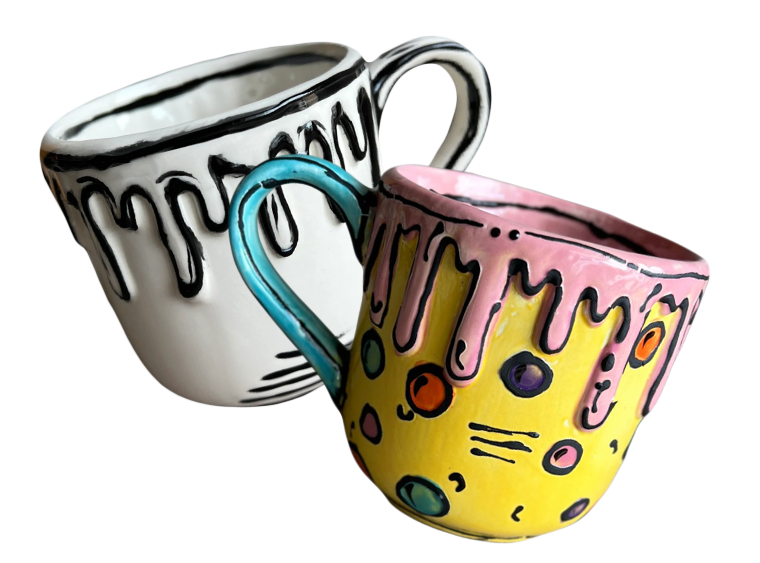 Bisque Rainbow Drip Mug (Case of 4)